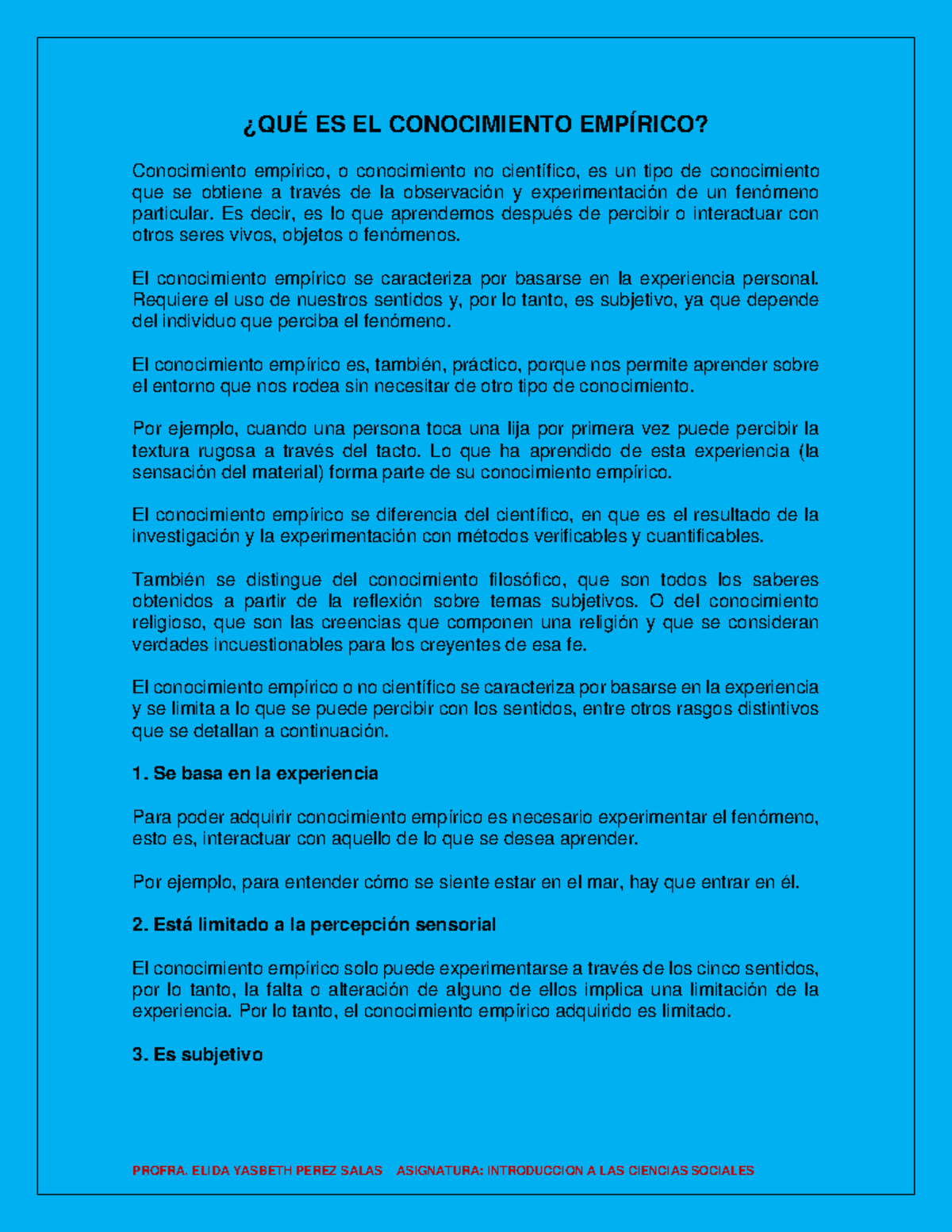 2° Conocimiento Empirico Y Conocimiento Formal ¿quÉ Es El