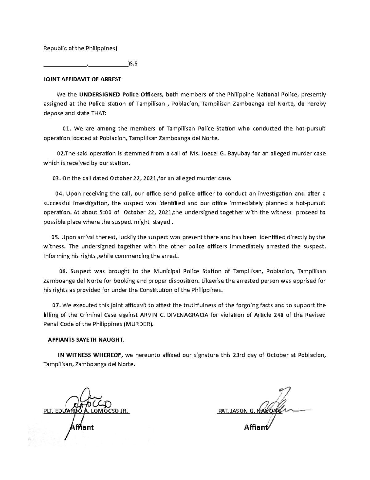 joint-affidavit-of-arrest-republic-of-the-philippines-s-joint-affidavit-of-arrest-we-the