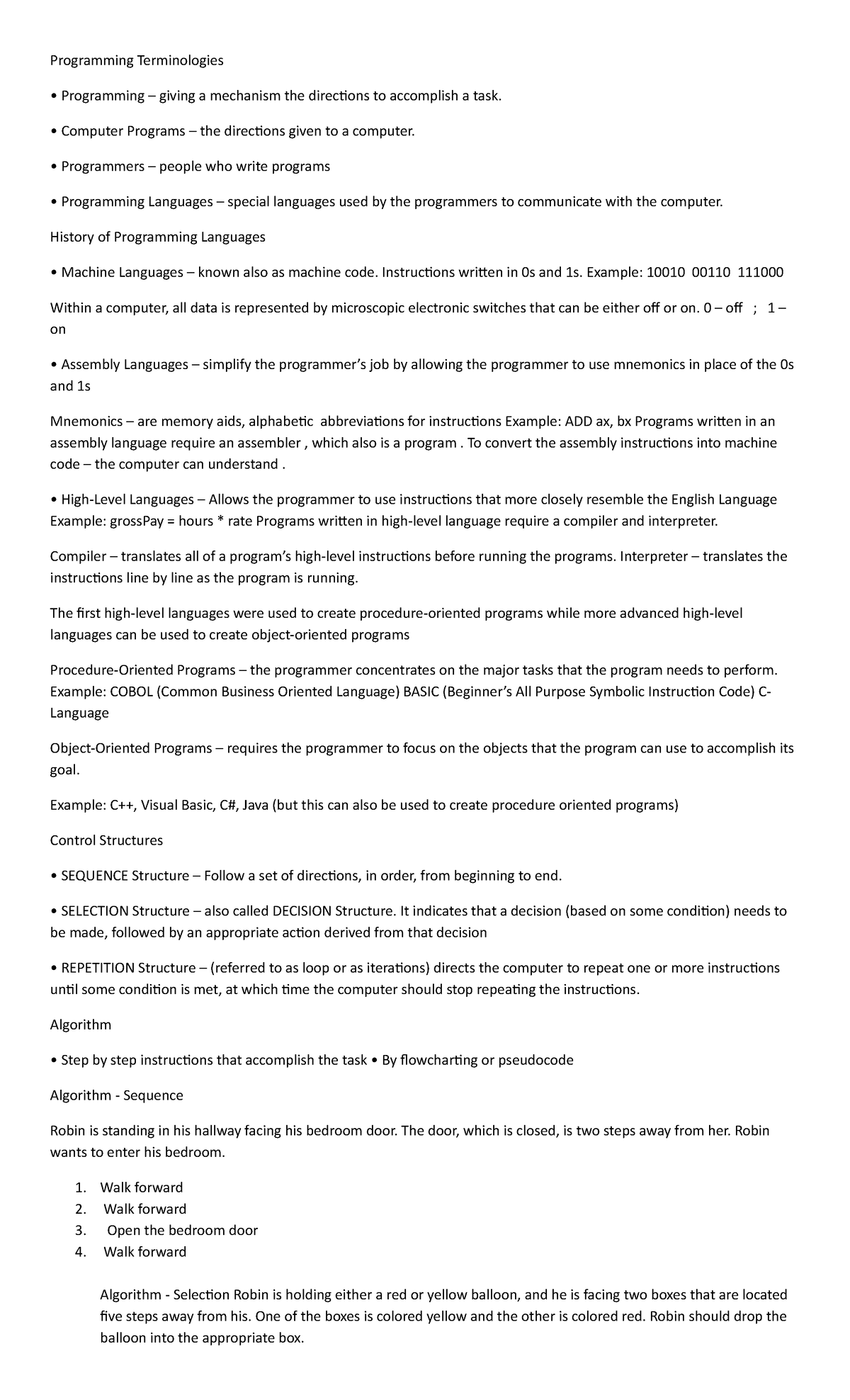 Python Programming Terminologies - Programming Terminologies ...