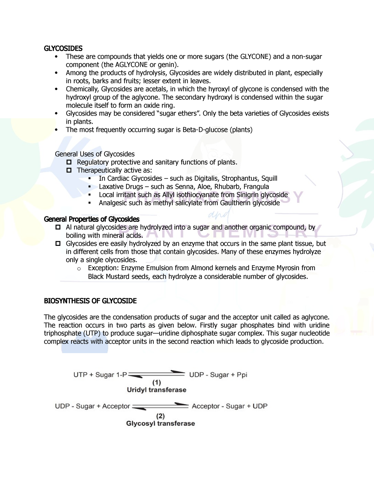 Glycosides Summary Notes In Pharmacognosy GLYCOSIDES These Are   Thumb 1200 1553 