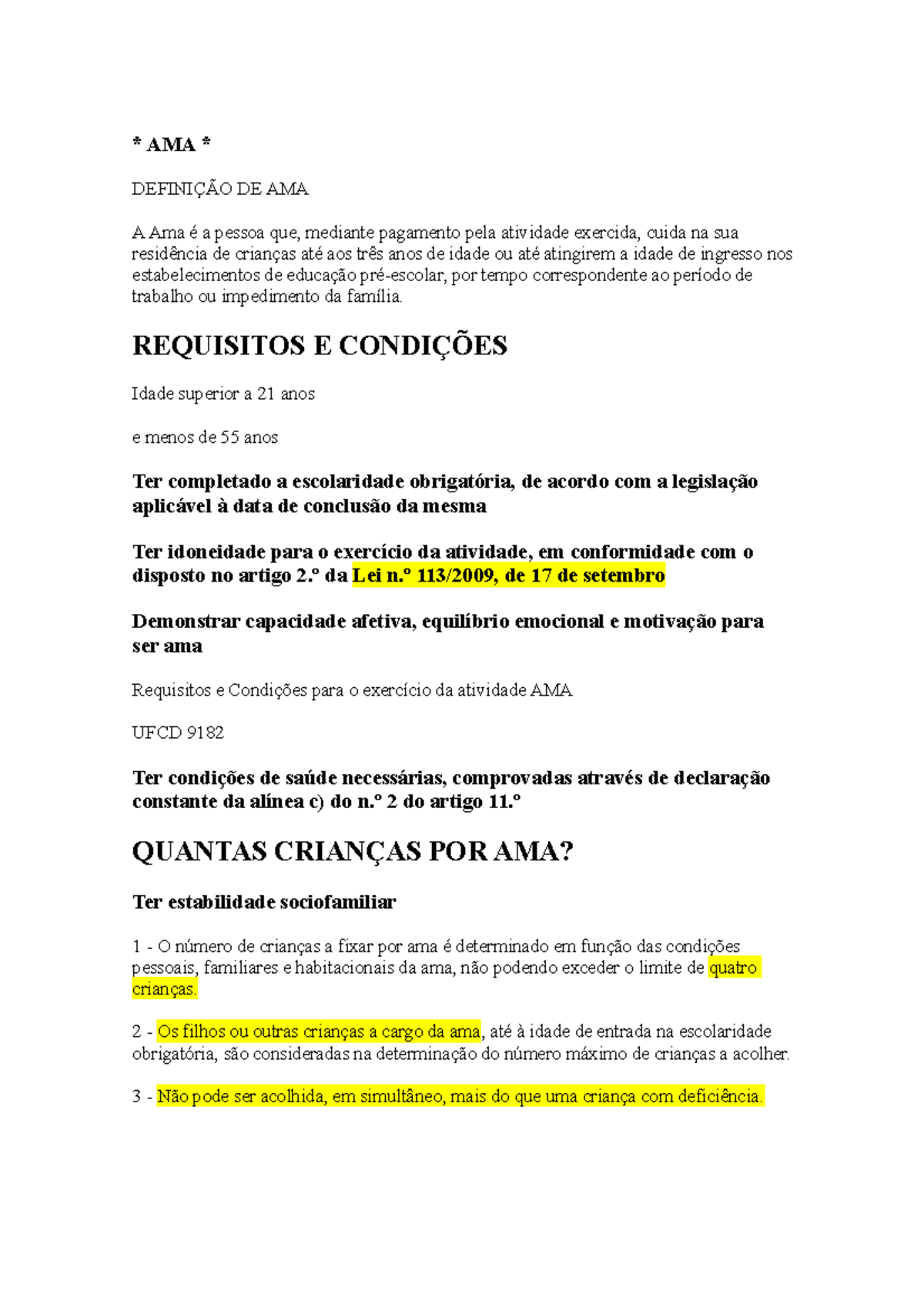 O QUE SER AMA DE Crian as AMA DEFINI O DE AMA A Ama A Pessoa 