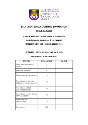 Assessment 1 MAT112 tutorial chapter - Business in Mathematics - Studocu