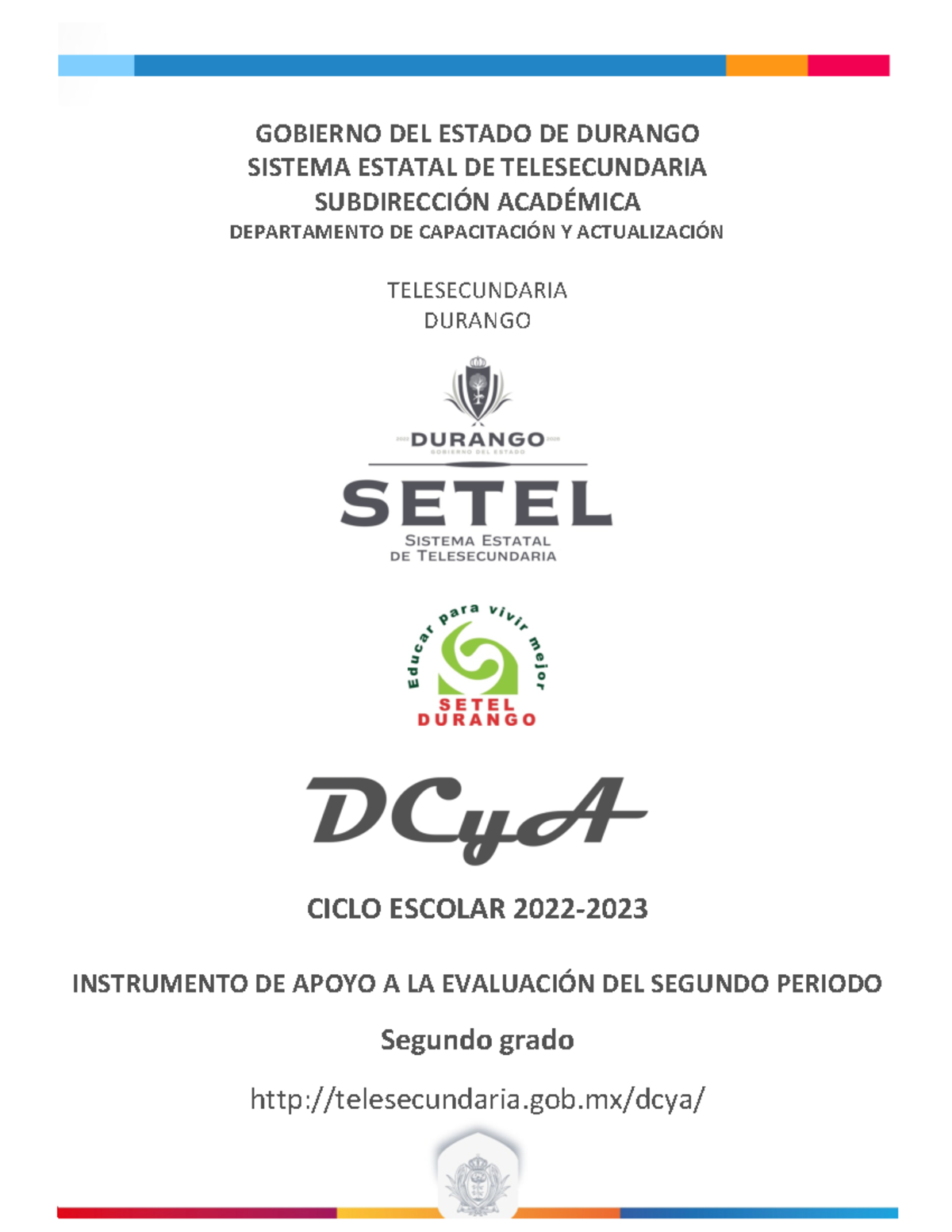 Instrumento Apoyo Evaluacion Bloque 2 Grado 2 DCYA 22 23 - Departamento ...