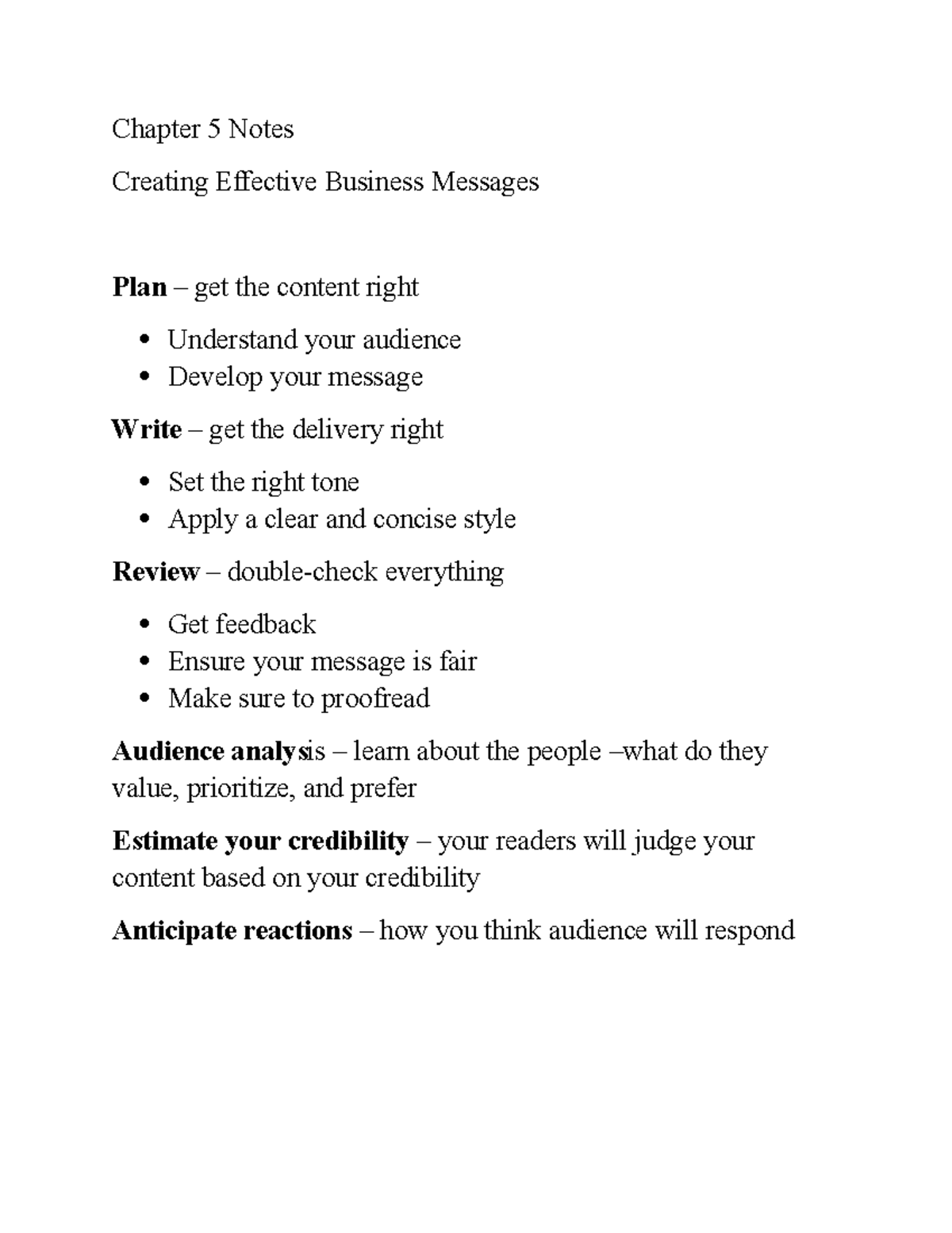 chapter 5 of business plan