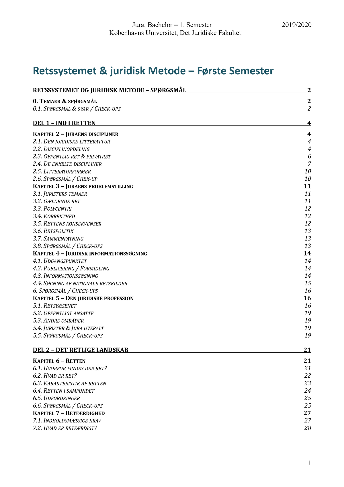 Retssystemet Og Juridisk Metode – Noter - Københavns Universitet, Det ...