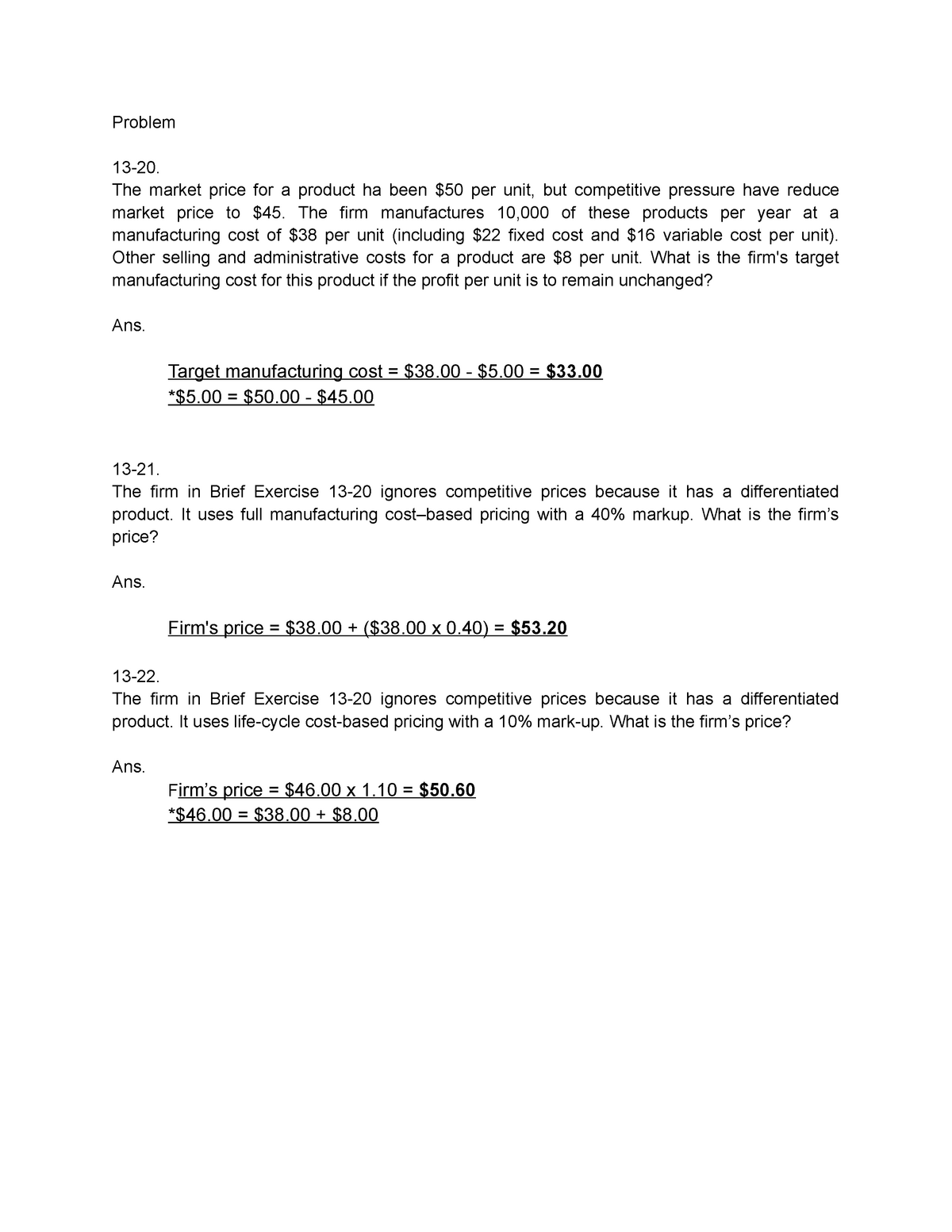 case study cost accounting