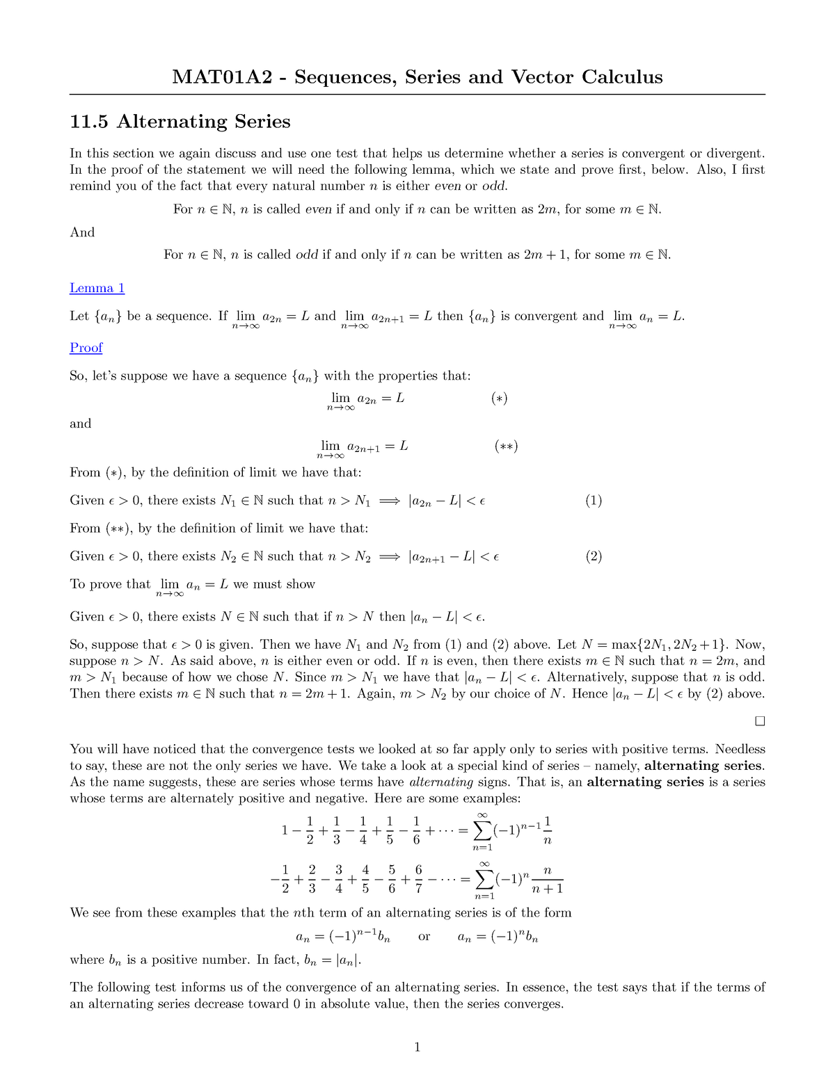 MAT01A2Section 11 - Sequences, series and vector calculus from BSc ...