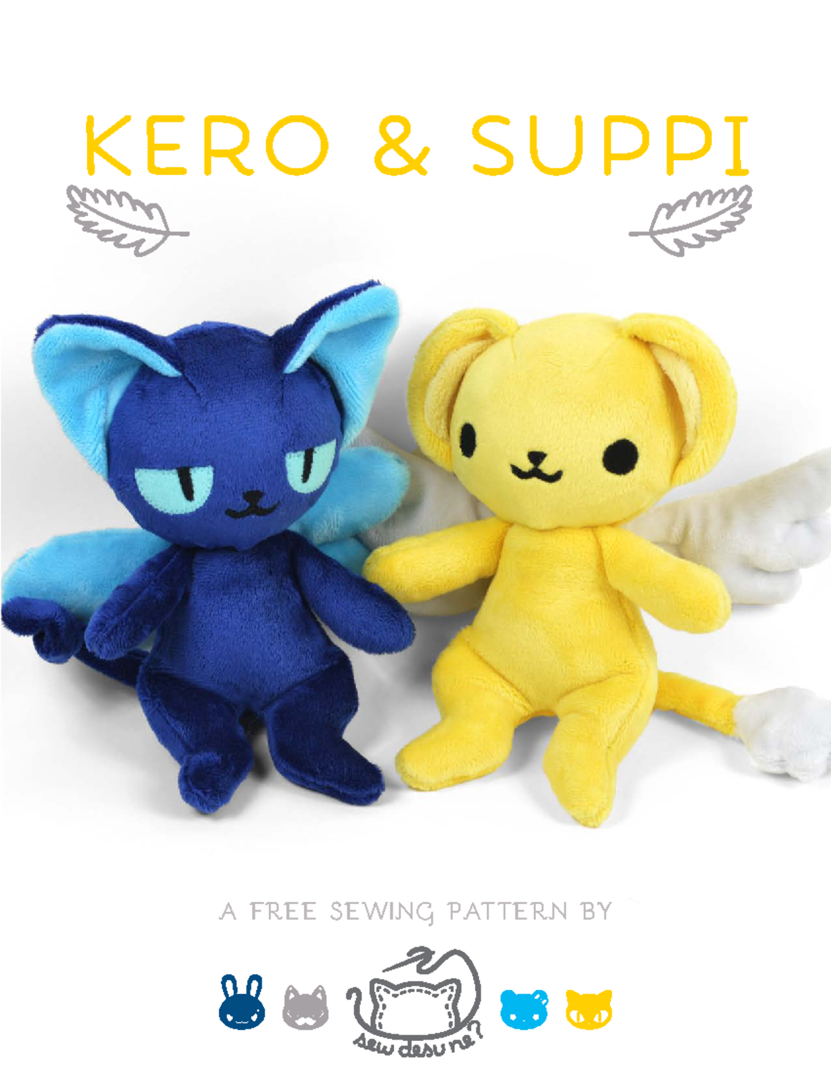 Kero suppi plush sewing pattern - A FREE SEWING PATTERN BY kero & suppi ...