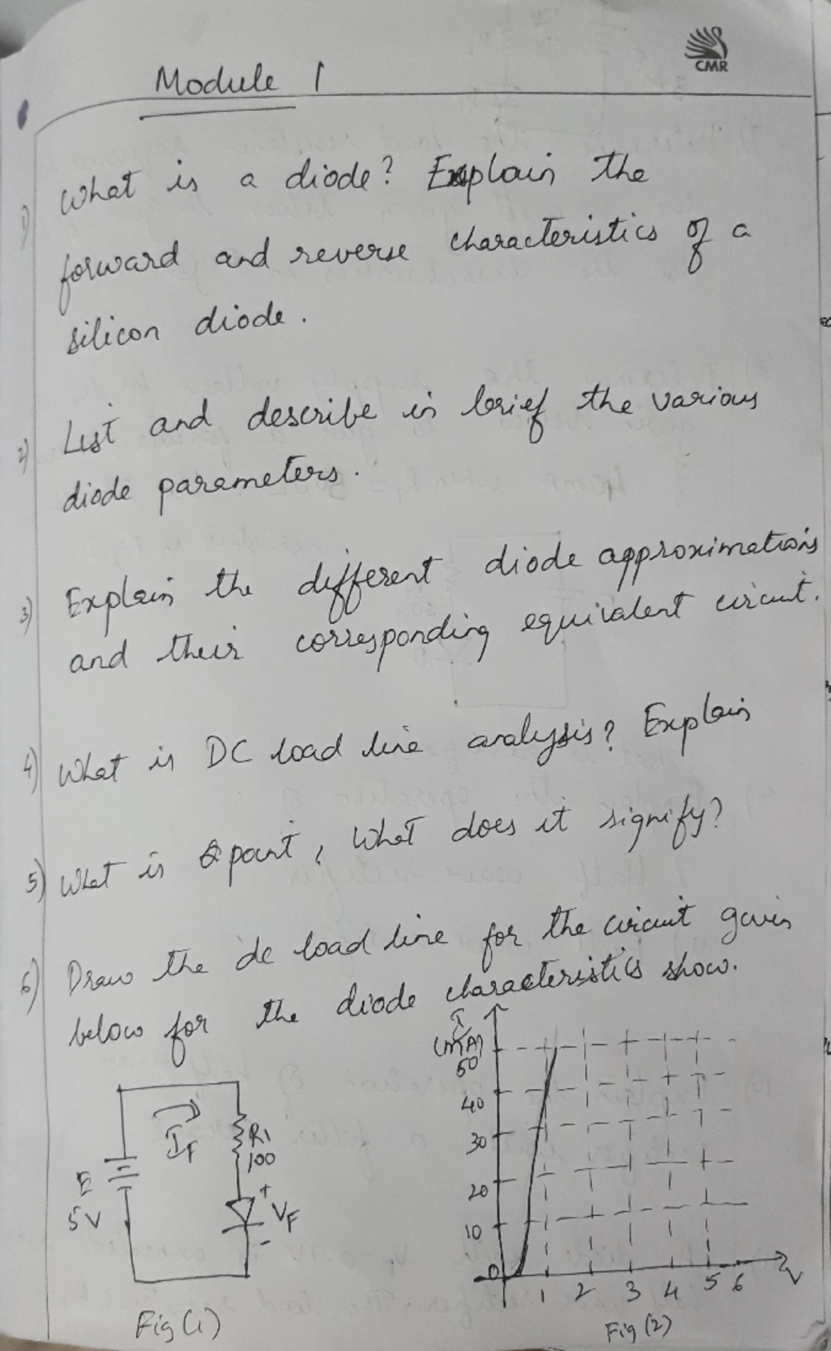 Module 1 Questions for Basic electronics 2023-24 vtu second semester ...