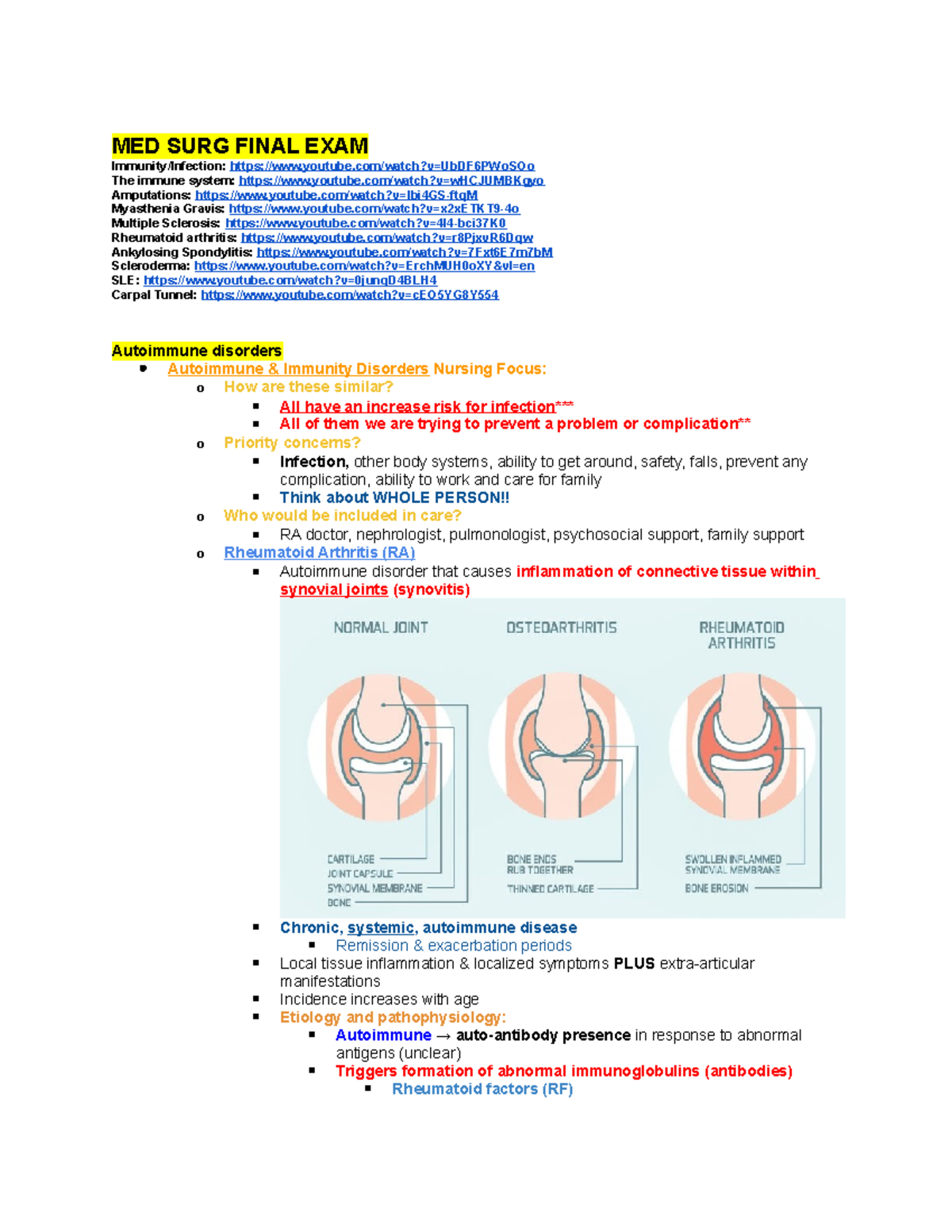 MED SURG Final EXAM Lecture notes 110 StuDocu