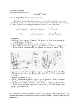 Biomécanique L1 STAPS - Chapitre 1 : Modélisation Du Corps Humain ...