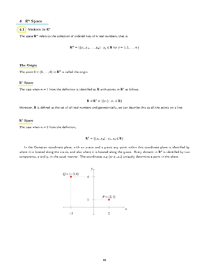 Math1025 Notes F2023 - Applied Linear Algebra (math 1025) Class Notes 