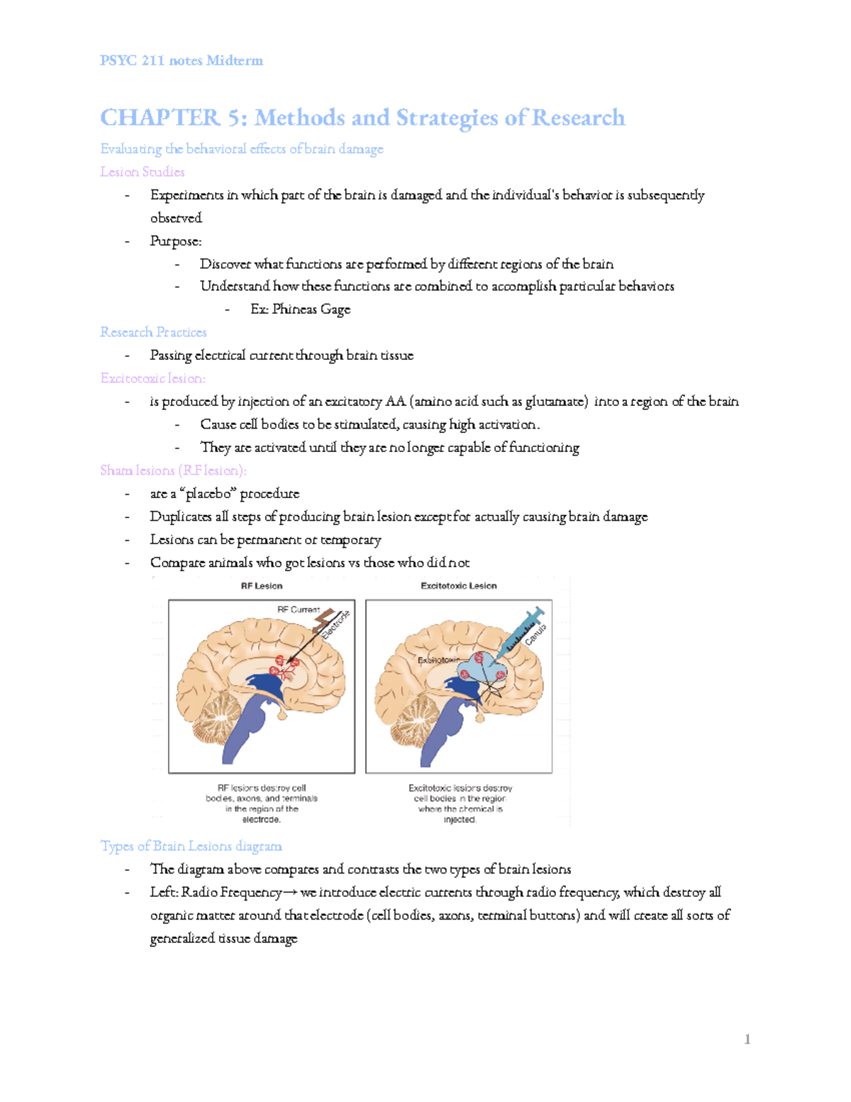 PSYC 211 notes Midterm 2 - CHAPTER 5: Methods and Strategies of ...