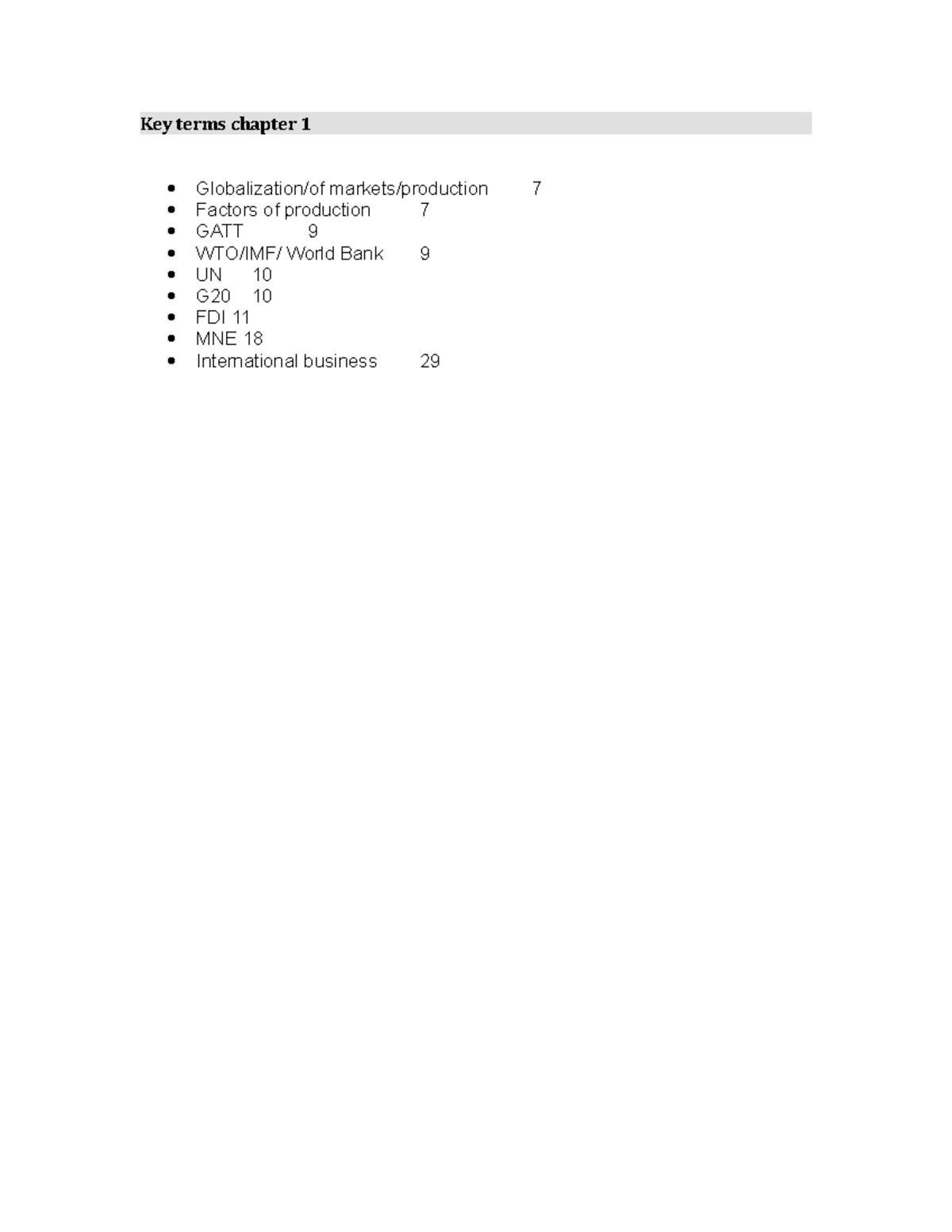 Key terms chapter 1 - Lecture notes 1 - Key terms chapter 1 Factors of ...