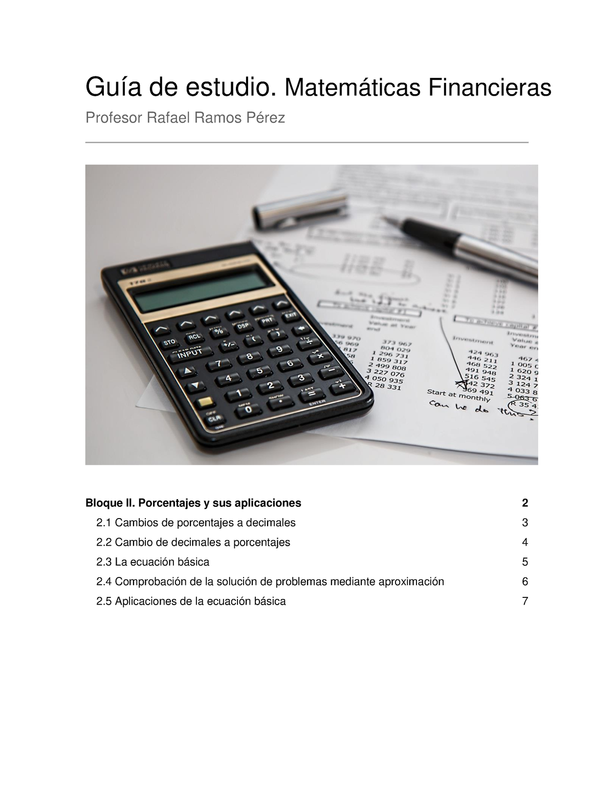 Bloque 2 Guia Matematicas Financieras - Guía De Estudio. Matemáticas ...