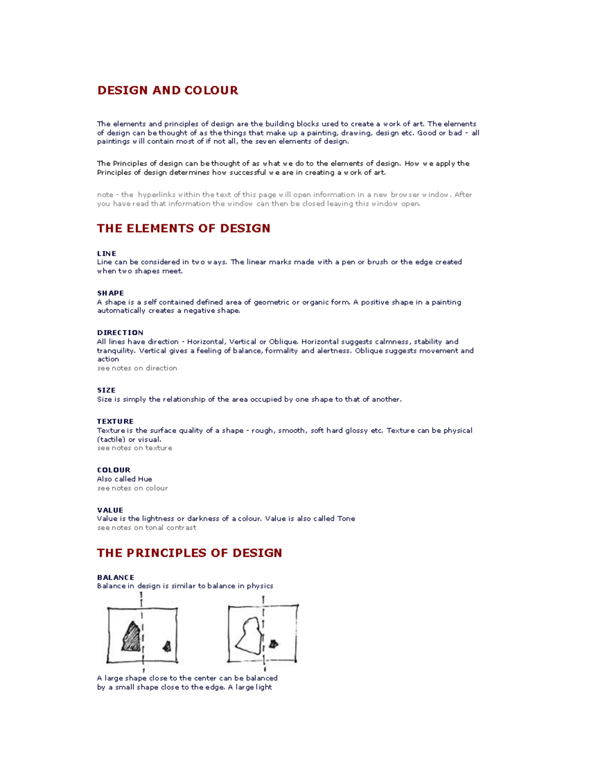 Design principles - DESIGN AND COLOUR ####### The elements and ...