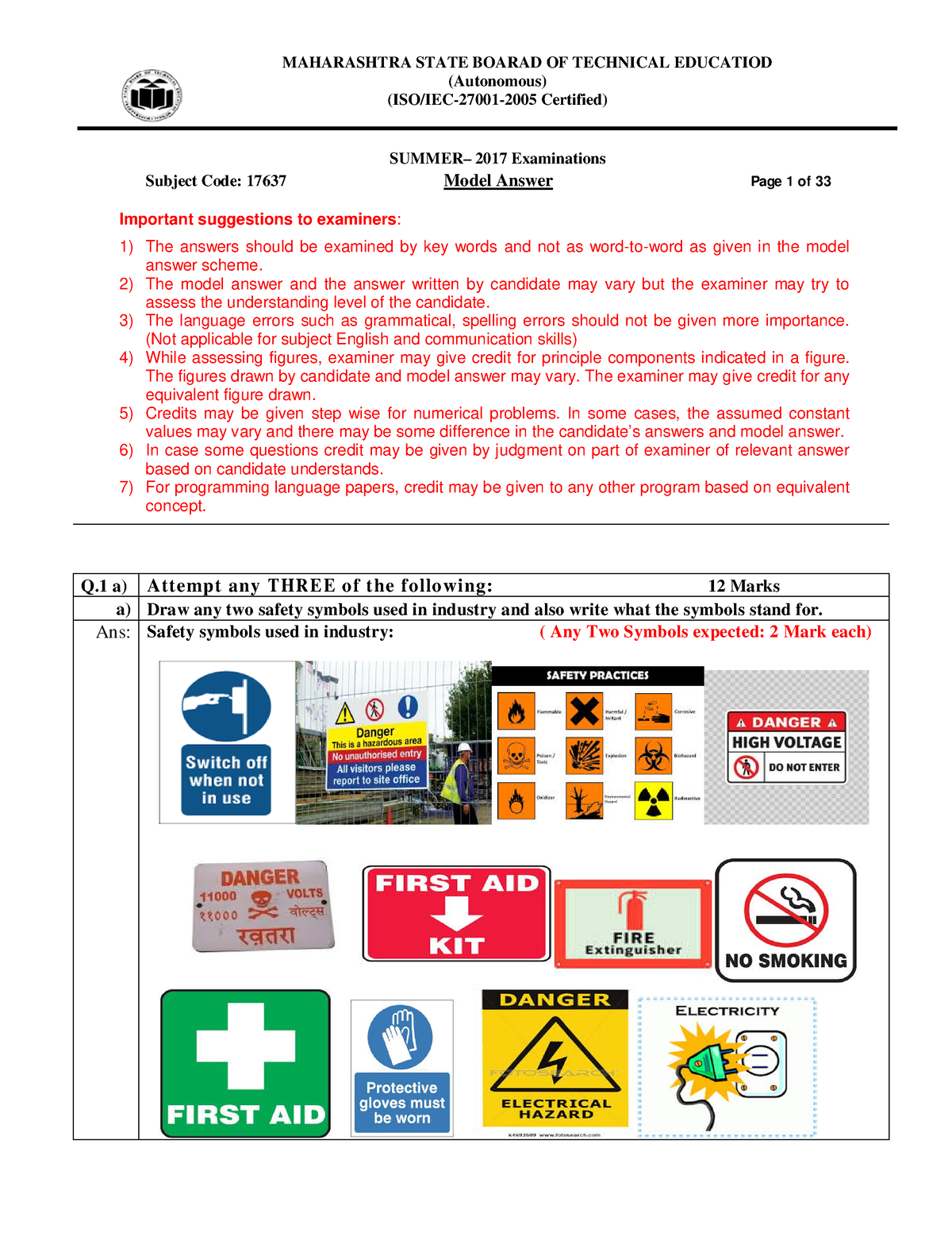 17637 2017 Summer Model Answer Paper - (Autonomous) (ISO/IEC-27001-2005 ...