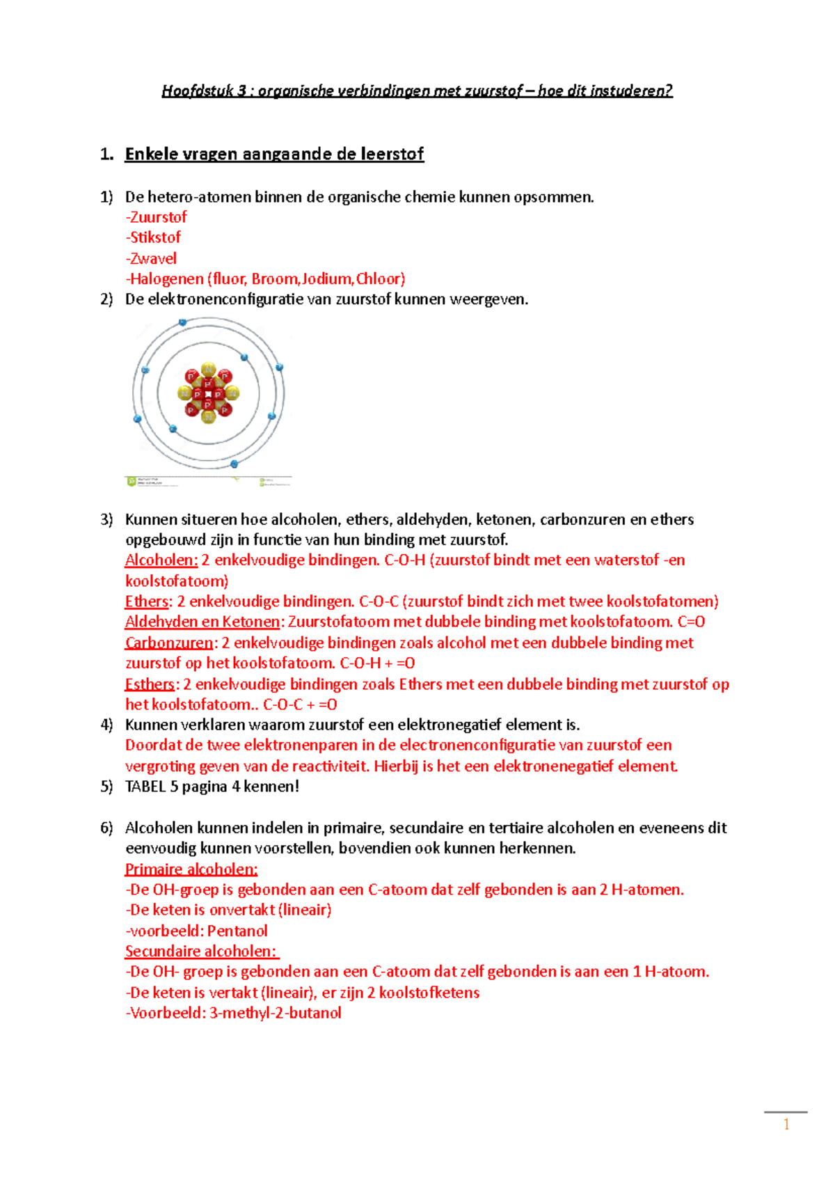 Examenvragen Hoofdstuk 3 Organische Chemie - Hoofdstuk 3 : Organische ...