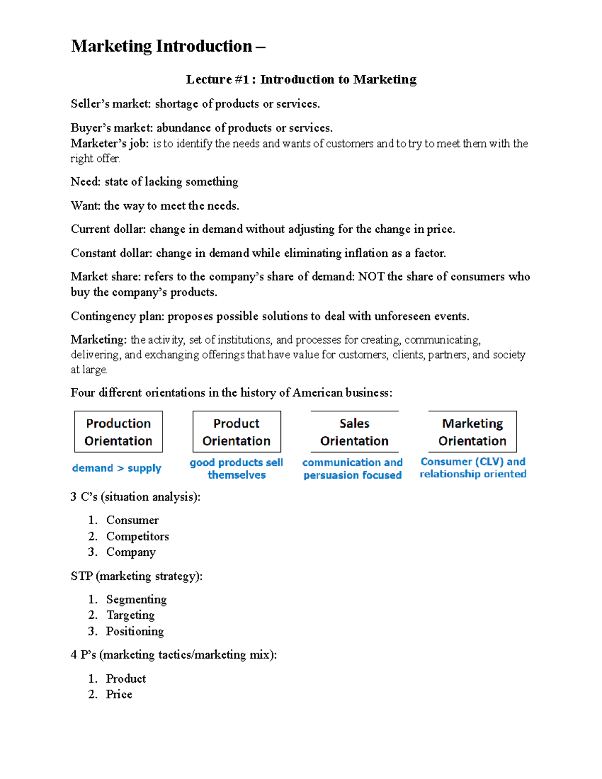 Marketing Notes classes 1 to 6 in english - Marketing Introduction ...