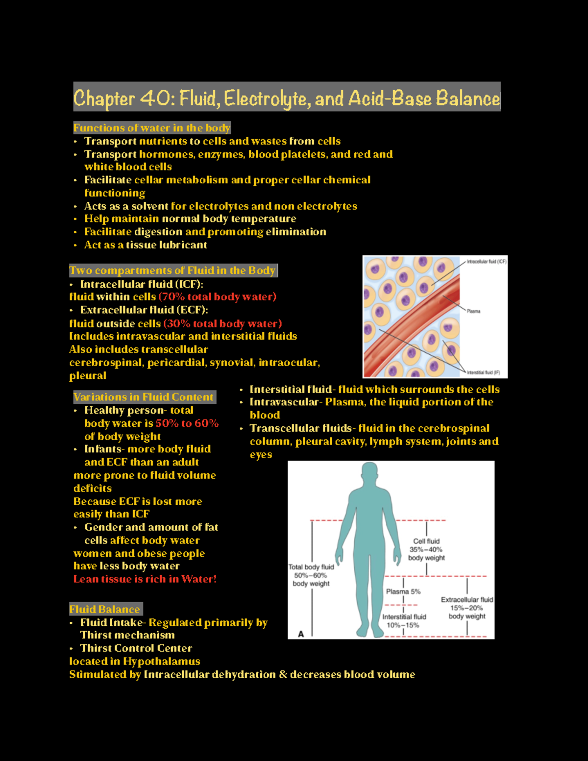 Fluid, Electrolyte, And Acid-Base Balance Copy - 403 Two Compartments ...