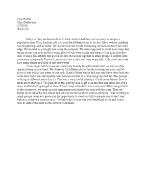 WLE 150 john muir reflection - Paul Walker 3/1/ WLE 150 Class ...