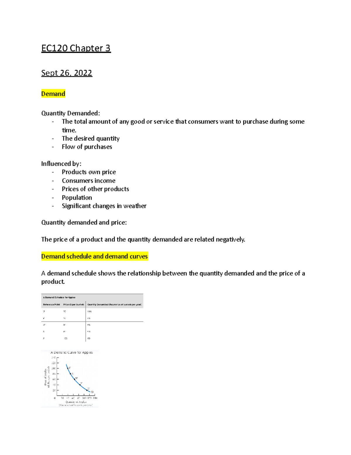 EC120 Chapter 3 - The desired quantity - Flow of purchases Influenced ...
