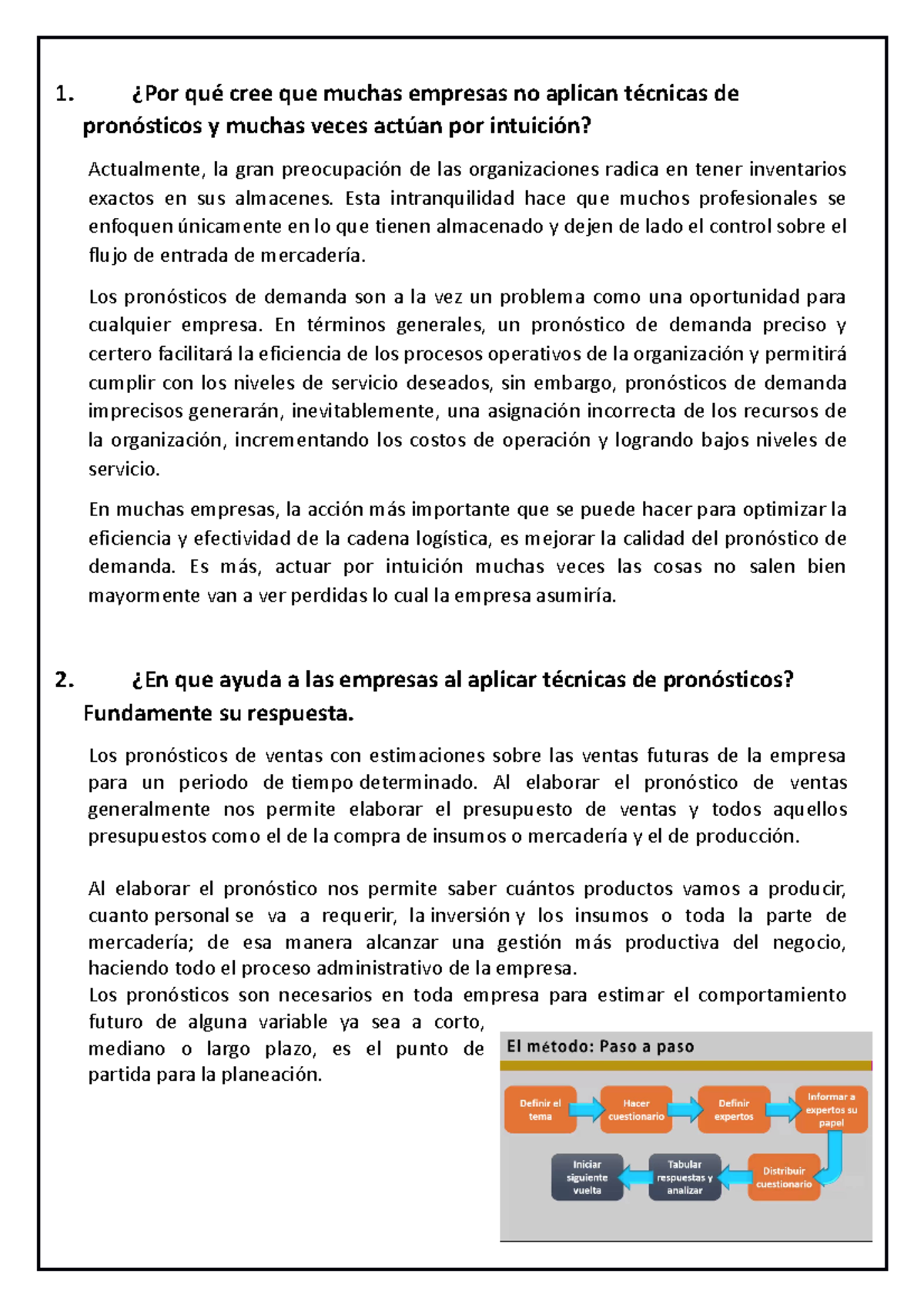 FORO DE Administración DE Operaciones I docx - 1. ¿Por qué cree que ...
