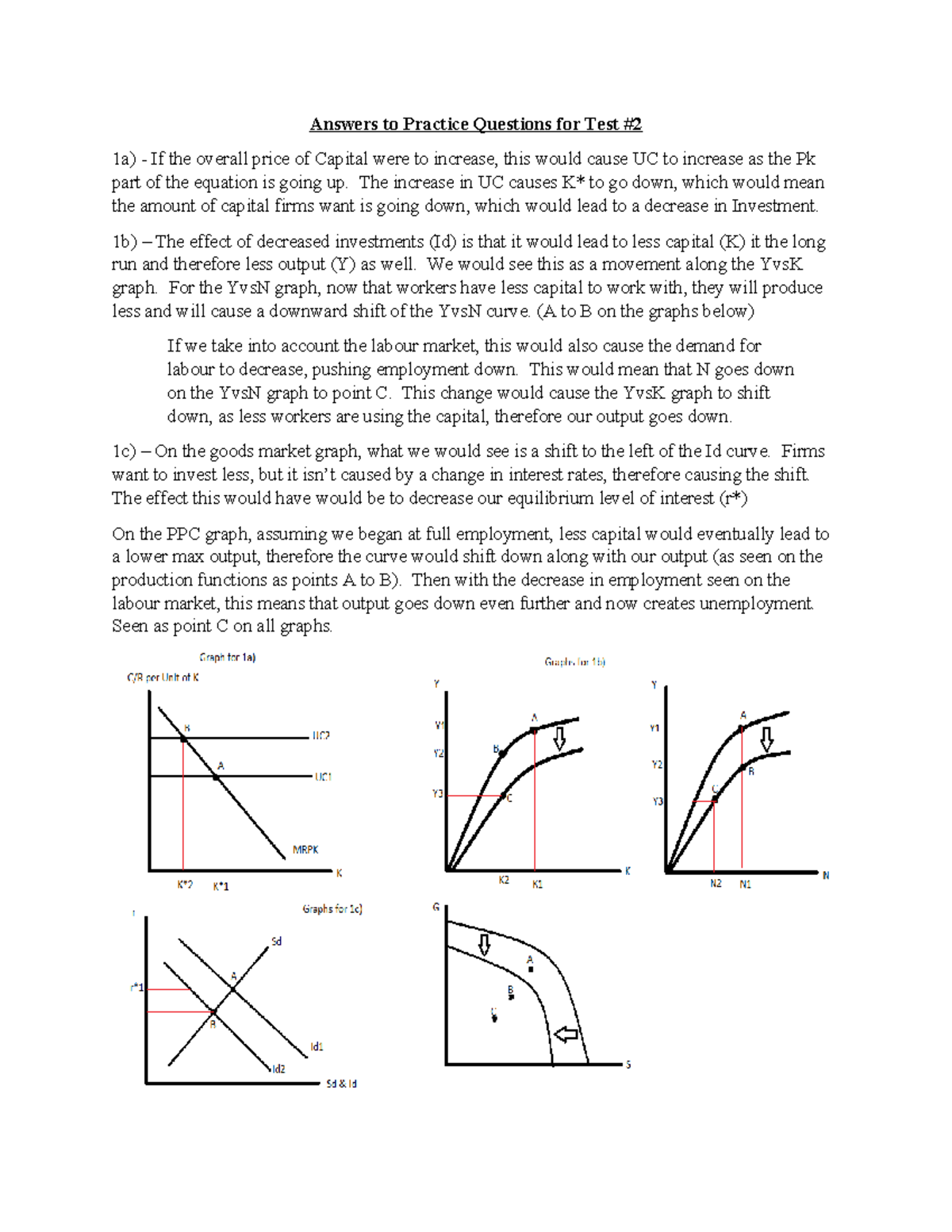 Answers Practice Test 2 - Answers to Practice Questions for Test # 1a ...