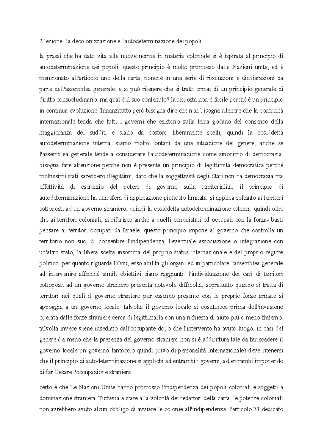 La Decolonizzazione E L'autodeterminazione Dei Popoli - Questo ...