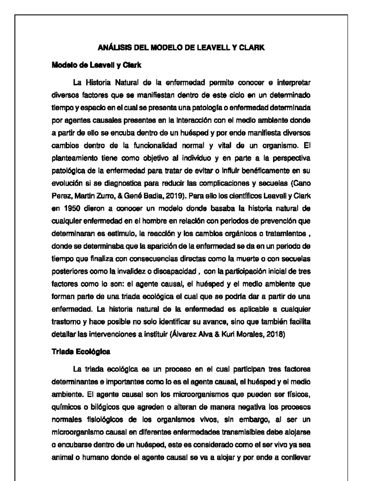 Modelo leavell - proceso-salud enfermedad sobre la historia natural de ...