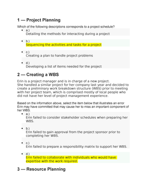 Project Management- Unit 1- Challenge 2- Defining and Completing a ...