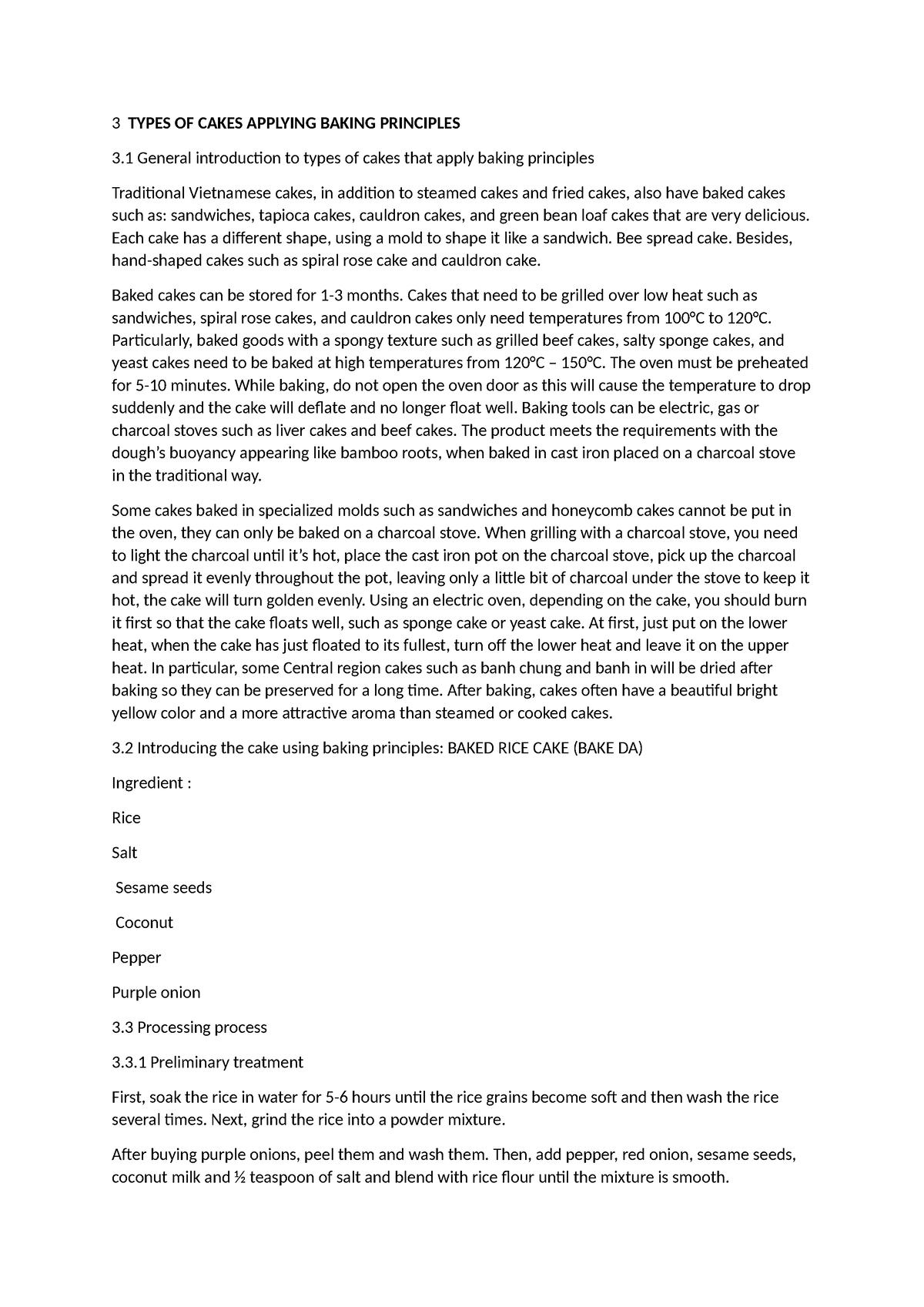 3A - adc - 3 TYPES OF CAKES APPLYING BAKING PRINCIPLES 3 General ...