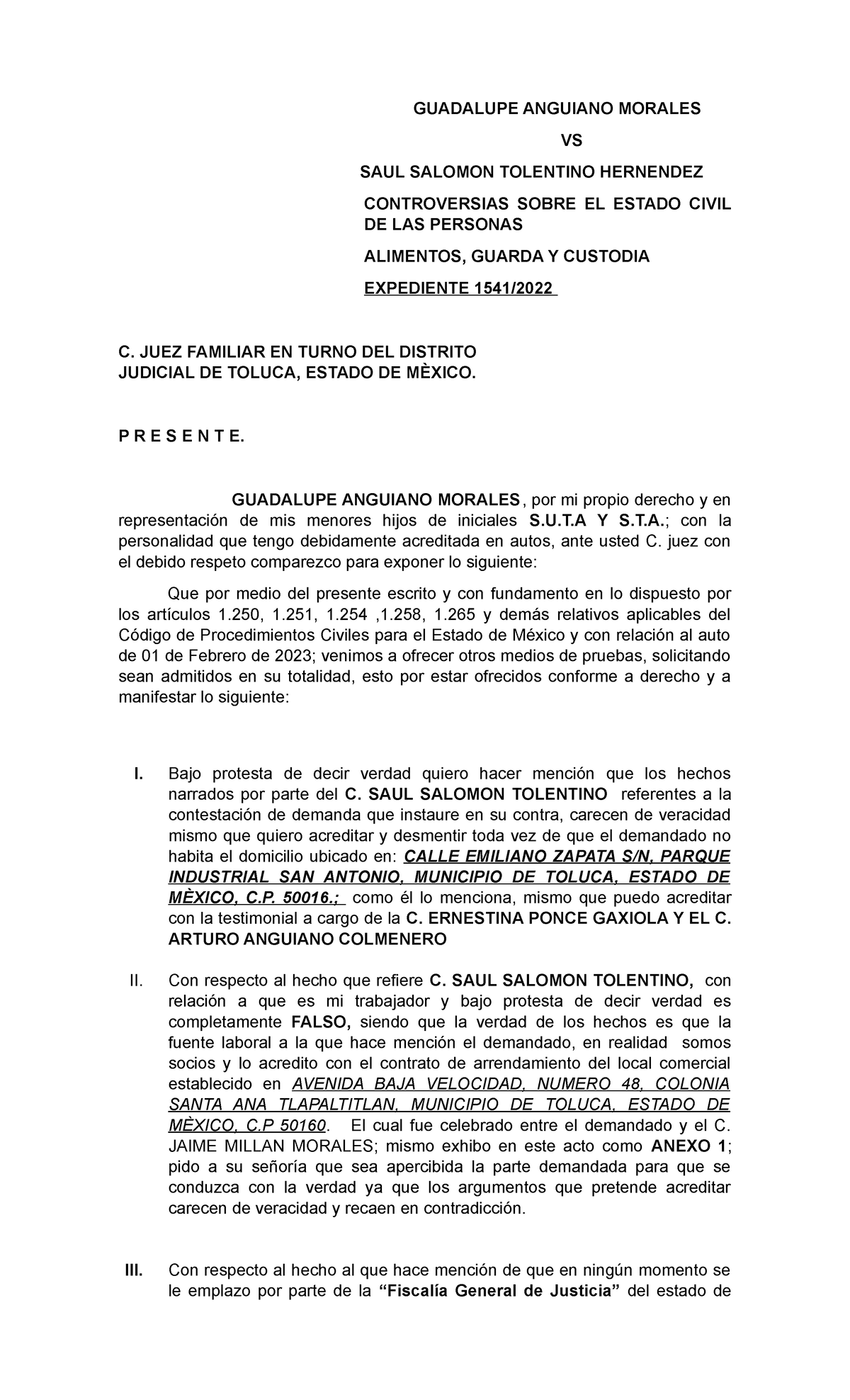 Guadalupe toluca - Divorcio - Derecho Familiar y sus Procedimientos ...