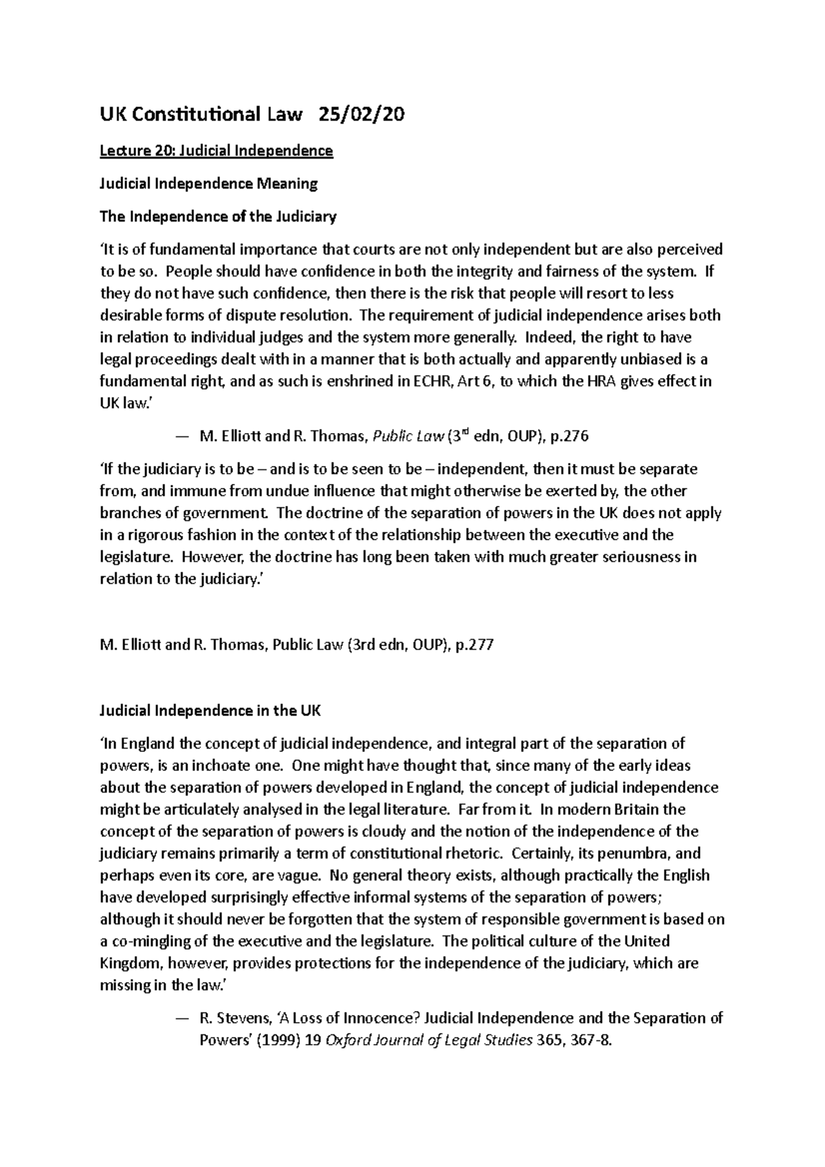 lecture-20-judicial-independence-uk-consituional-law-25-02-lecture