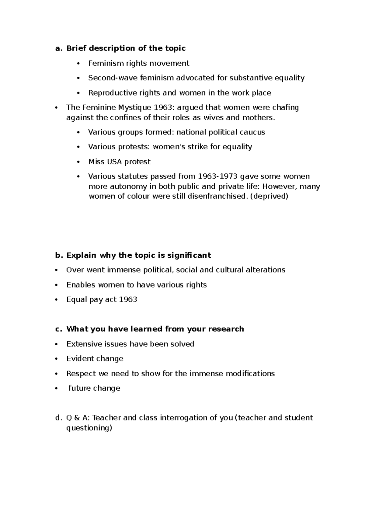 Brief description of the topic - a. Brief description of the topic ...
