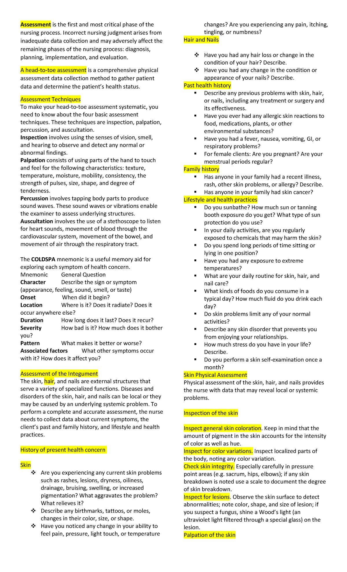 HA- Reviewer-NEW - Ha Reviewer - Assessment Is The First And Most ...