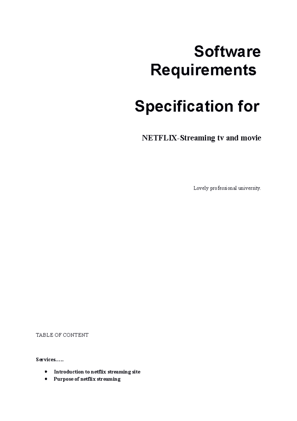 Netflix - srs - Software Requirements Specification for NETFLIX ...