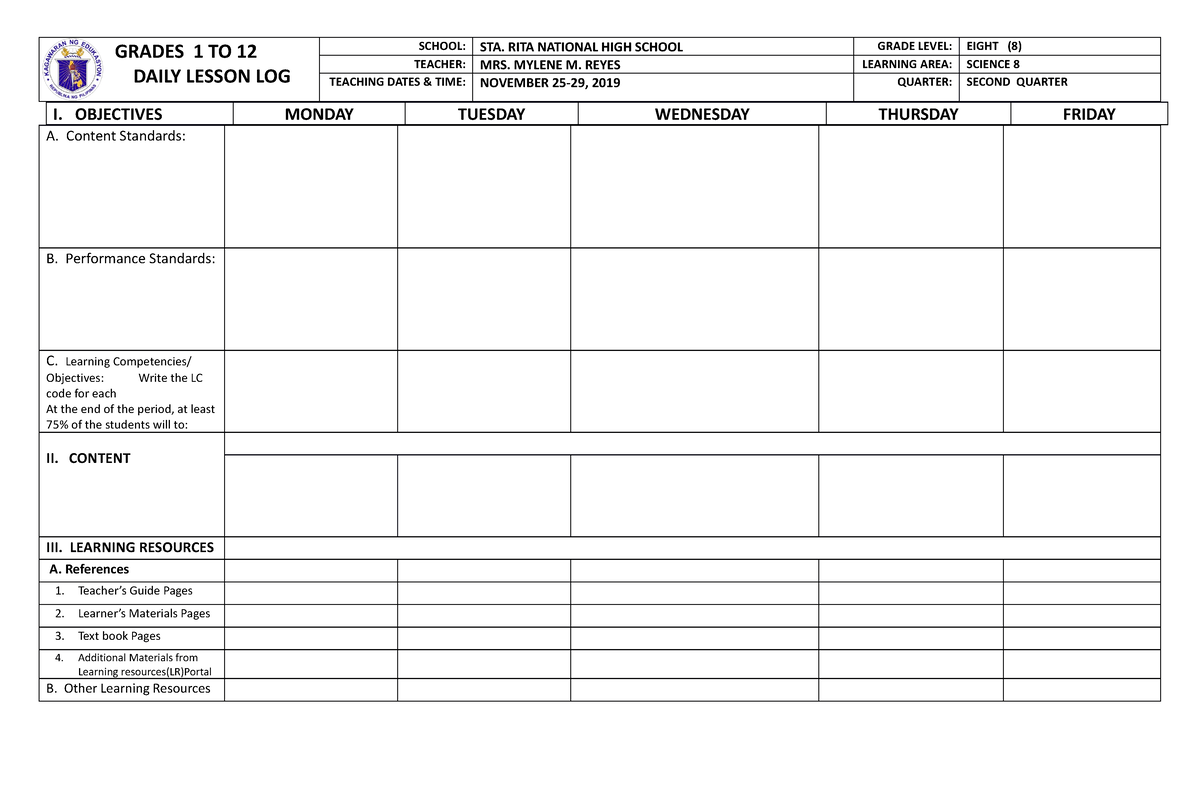 DLL MATH 8 Q2 - Provide a Guide for Math 8 Teachers - teacher Education ...