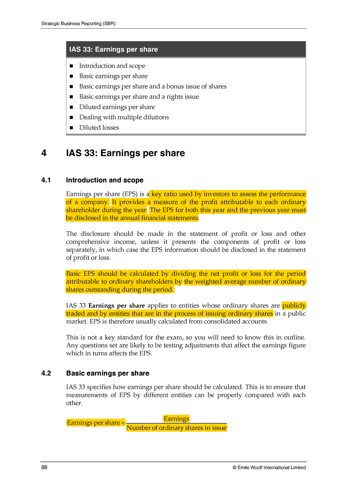 Ias 33 Earnings Per Share Studocu