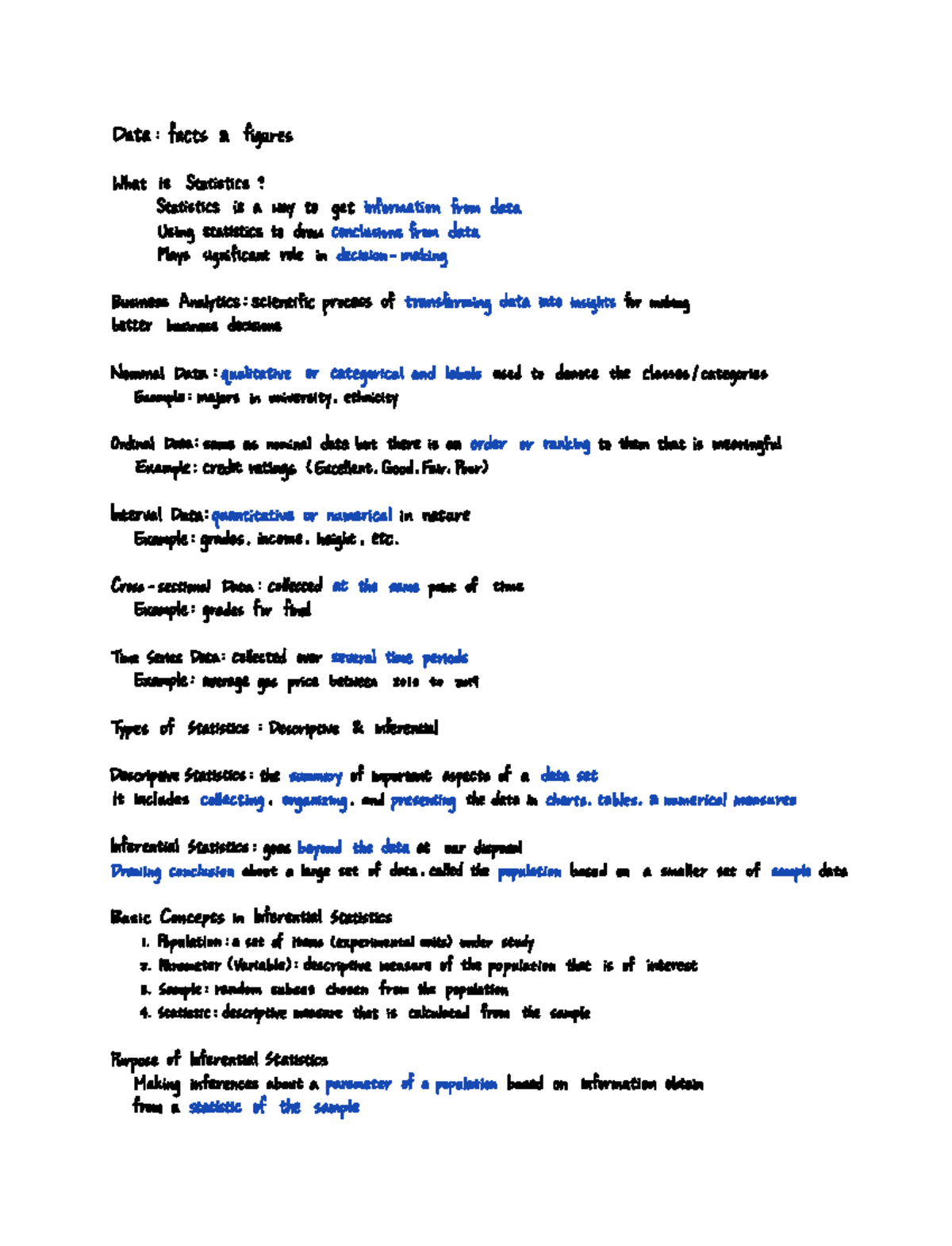 Introduction - Notes - ISDS 361A - Studocu