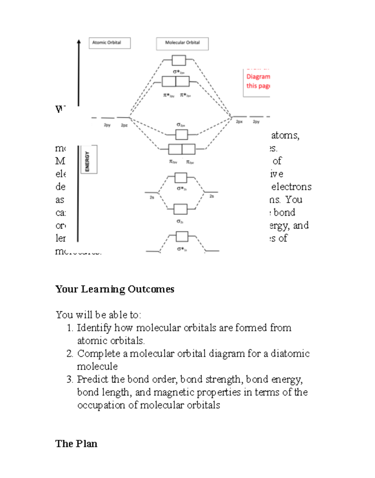 Activity 10 Molecular Orbitals Activity 10 What Is a Molecular