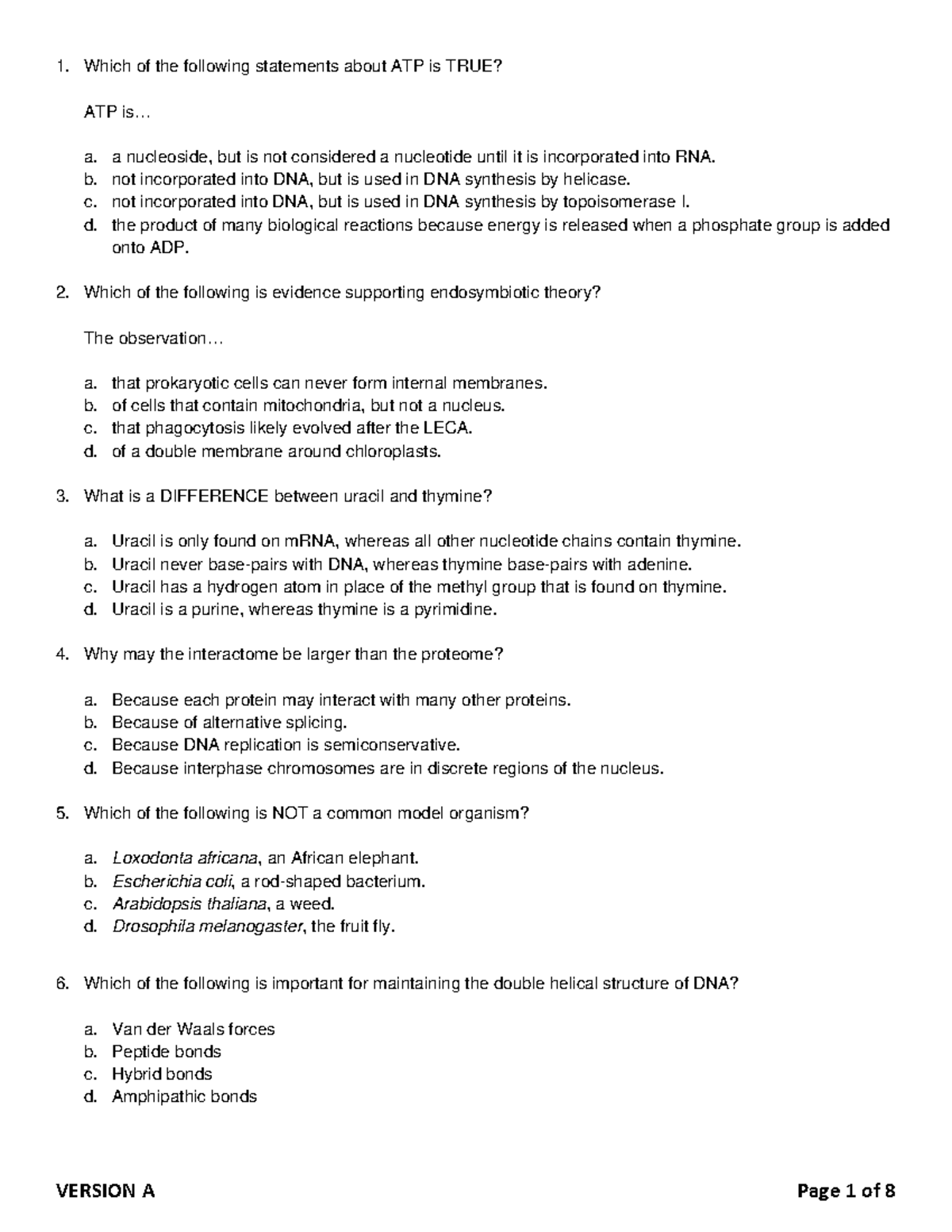 2019 - Q only-1 - practice test - Which of the following statements ...