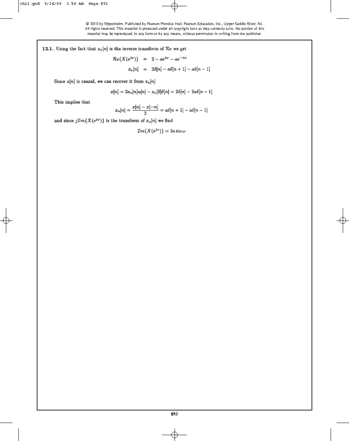 Digital Signal Processing Chapter 12 © 2010 by Oppenheim. Published