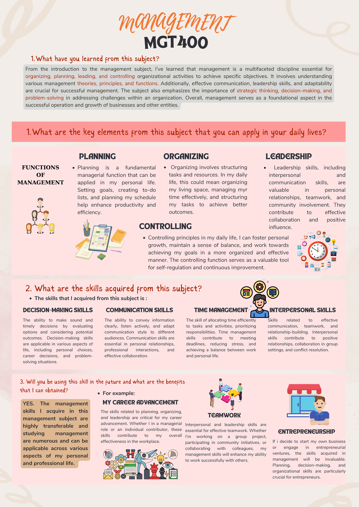 poster Introduction to management - M GT 400 MA NAGEMENT From the ...