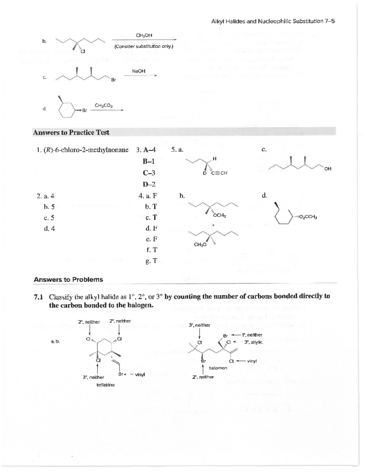 CH 7 자료 - Solution - 유기화학(Organic Chemistry) - Studocu