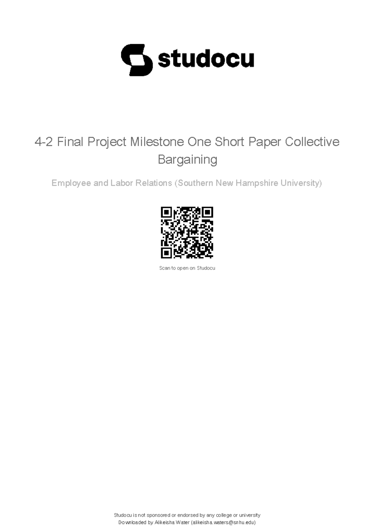 4 2 final project milestone one short paper collective bargaining - 4-2 ...