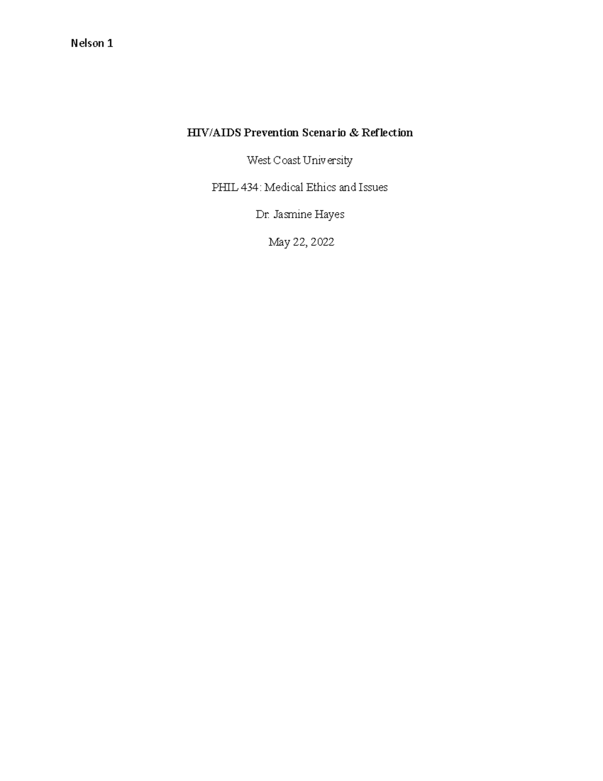 HIV:AIDS - HIV/AID reflection - HIV/AIDS Prevention Scenario ...