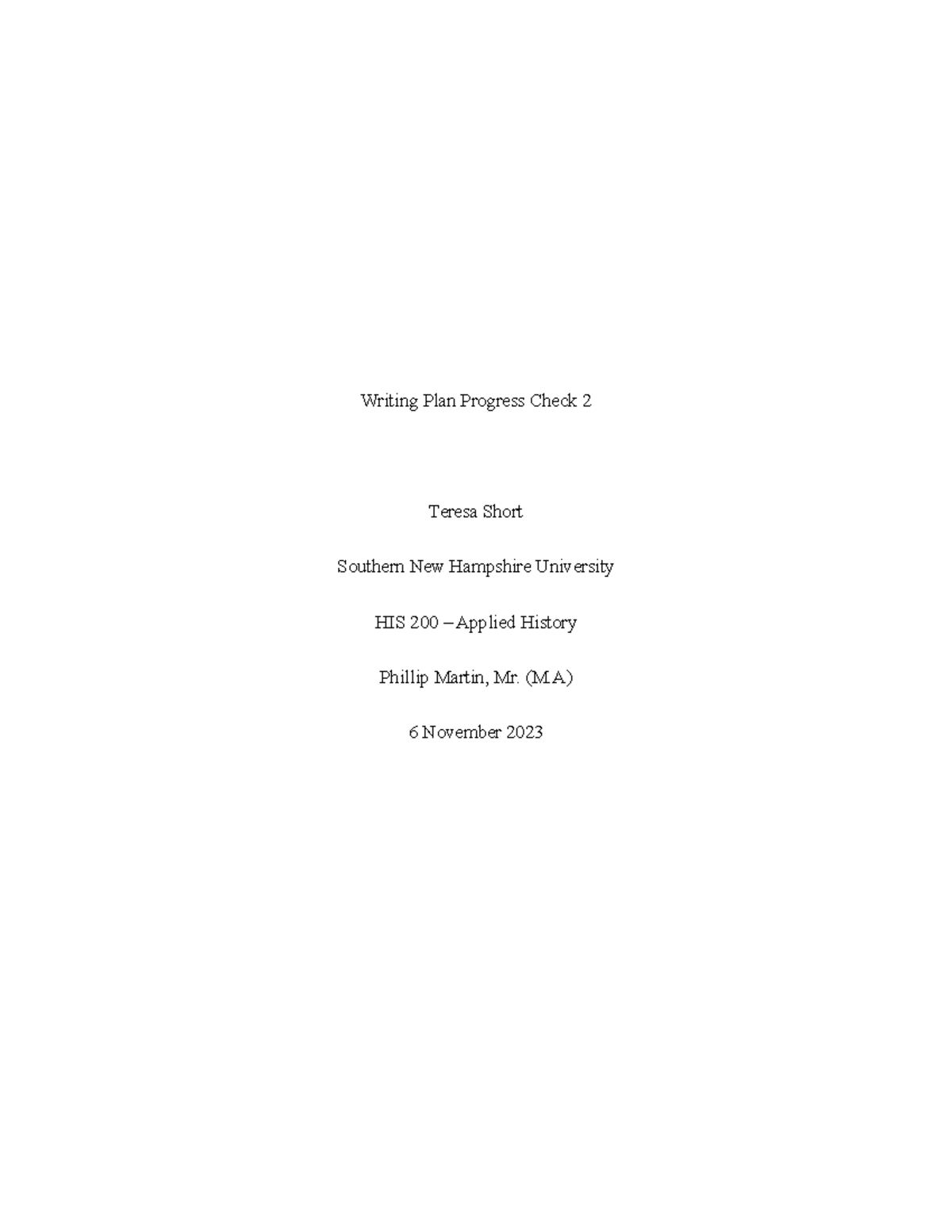 2-3 Writing Plan Progress Check 2 - Writing Plan Progress Check 2 ...