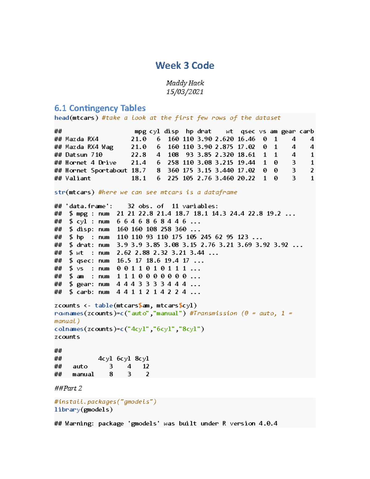 Week 3 code for assignment - Week 3 Code Maddy Hack 15/03/ 6 ...