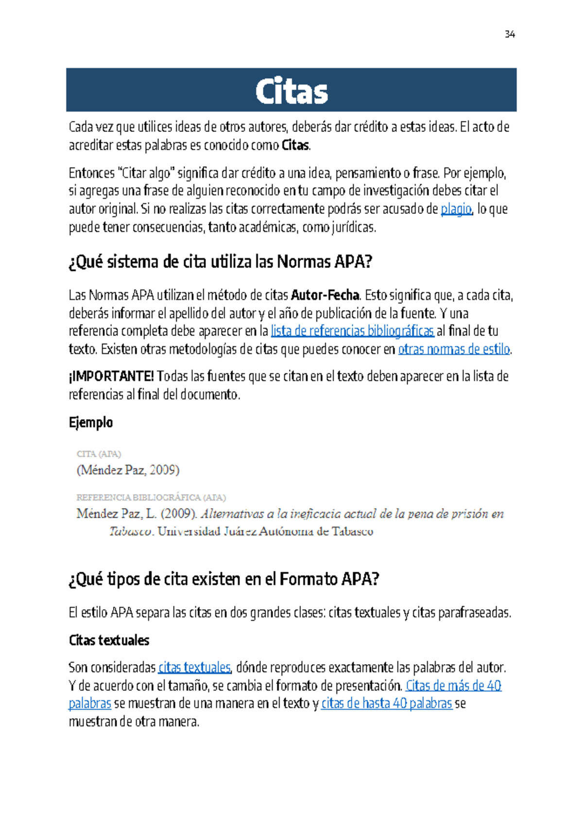 Guia Normas APA 7ma edicion 34 54 - Citas Cada vez que utilices ideas ...